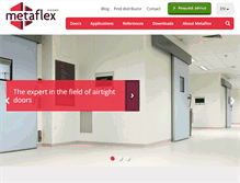 Tablet Screenshot of metaflexdoors.com